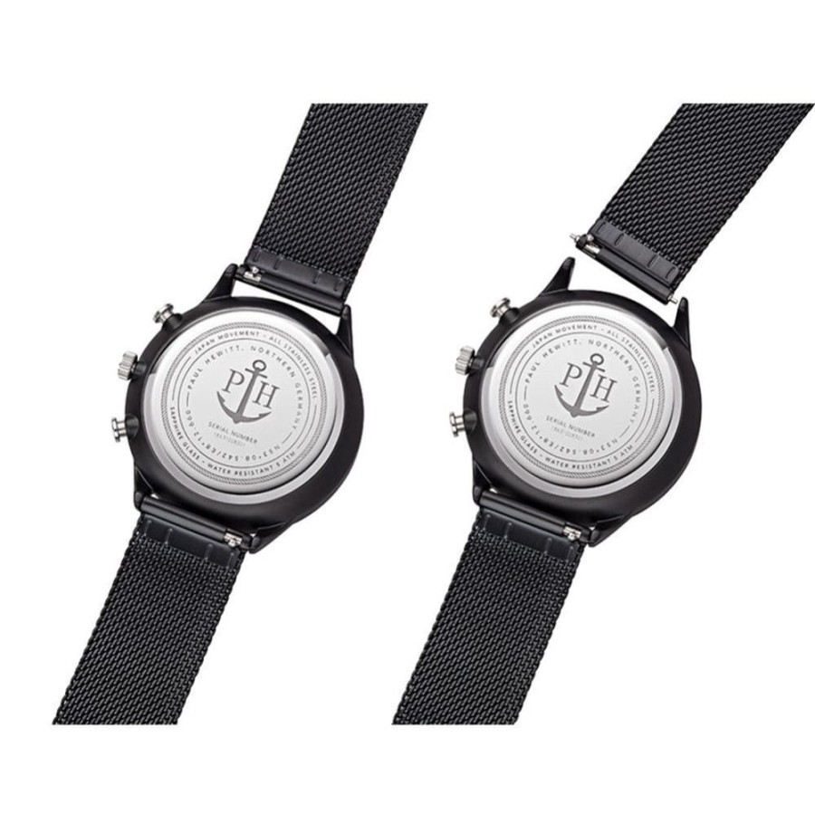 Watches Paul Hewitt | Chrono Black Sunray Mesh Watch