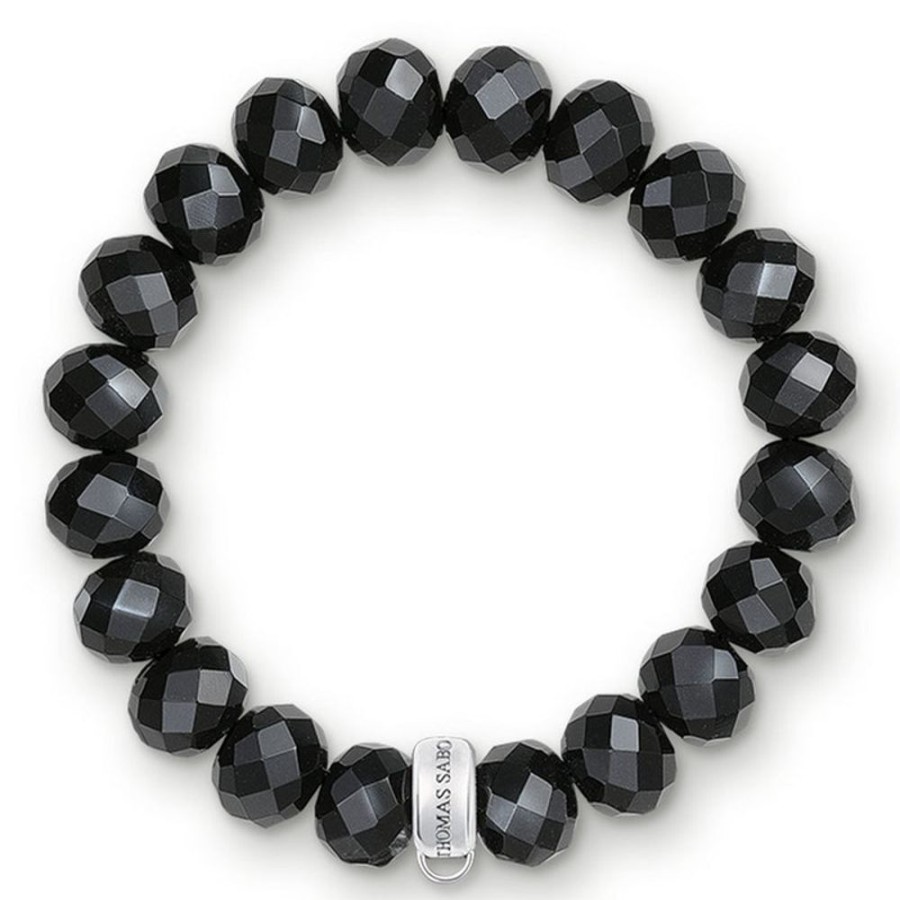 Jewellery Thomas Sabo | Black Obsidian Charm Bracelet