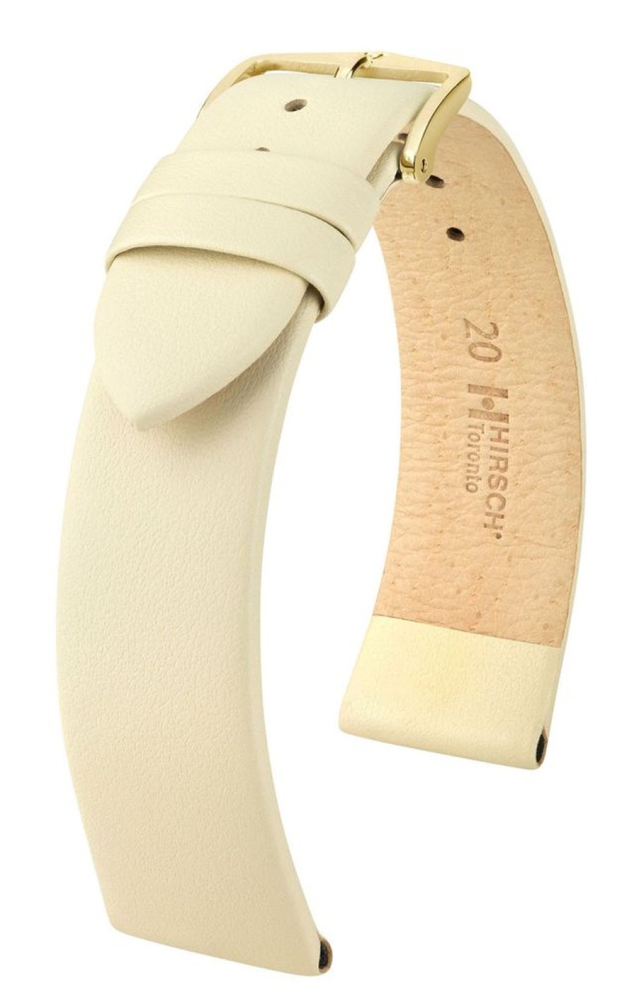 Accessories HIRSCH | Hirsch Toronto Large Beige Leather Band