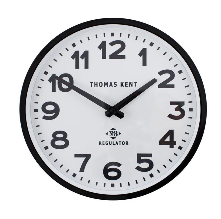 Clocks Thomas Kent | Regulator Wall Clock Black/White 30Cm