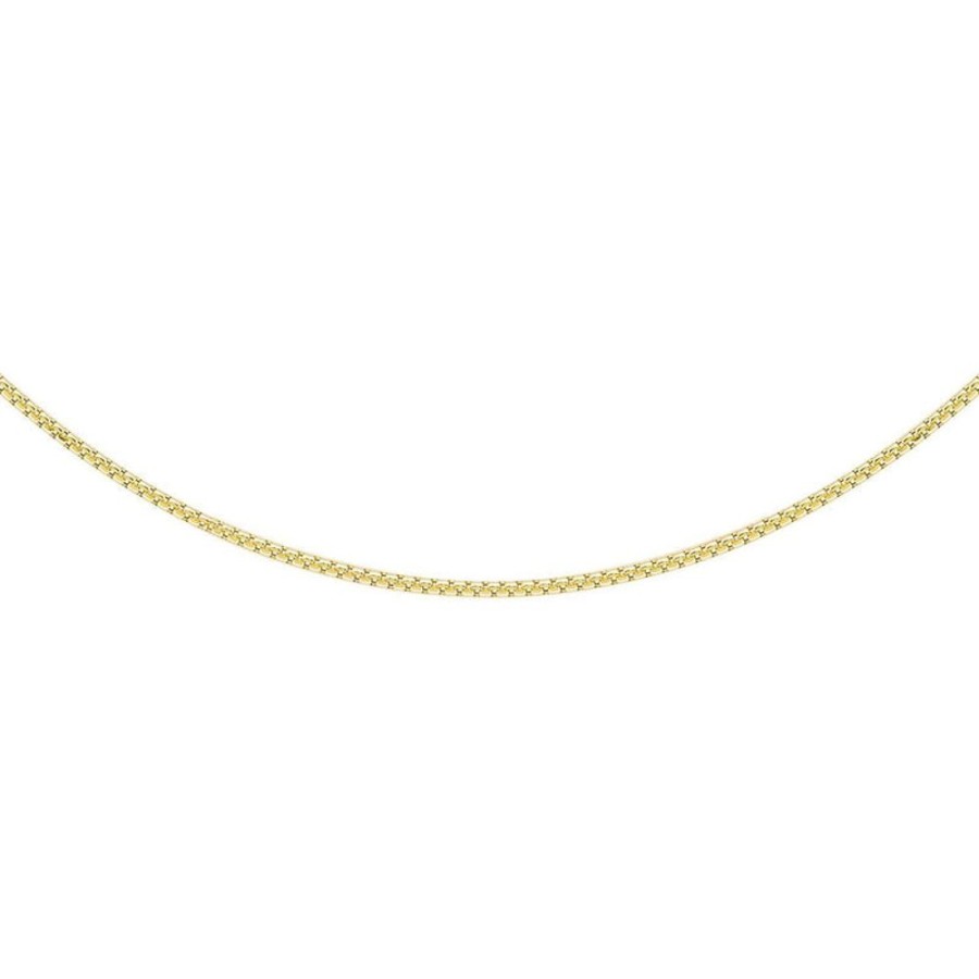 Jewellery Diamonds by WD | 9K Yellow Gold 22 Diamond Cut Box Chain 50Cm