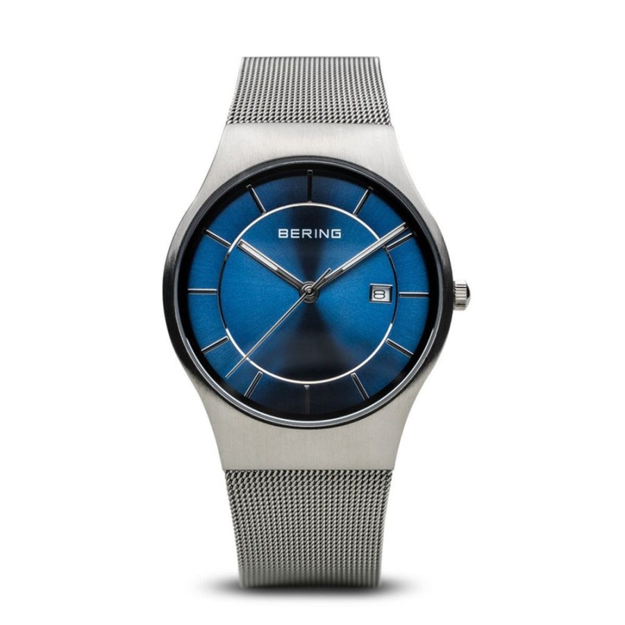 Watches Bering | Classic Brushed Silver Blue Watch