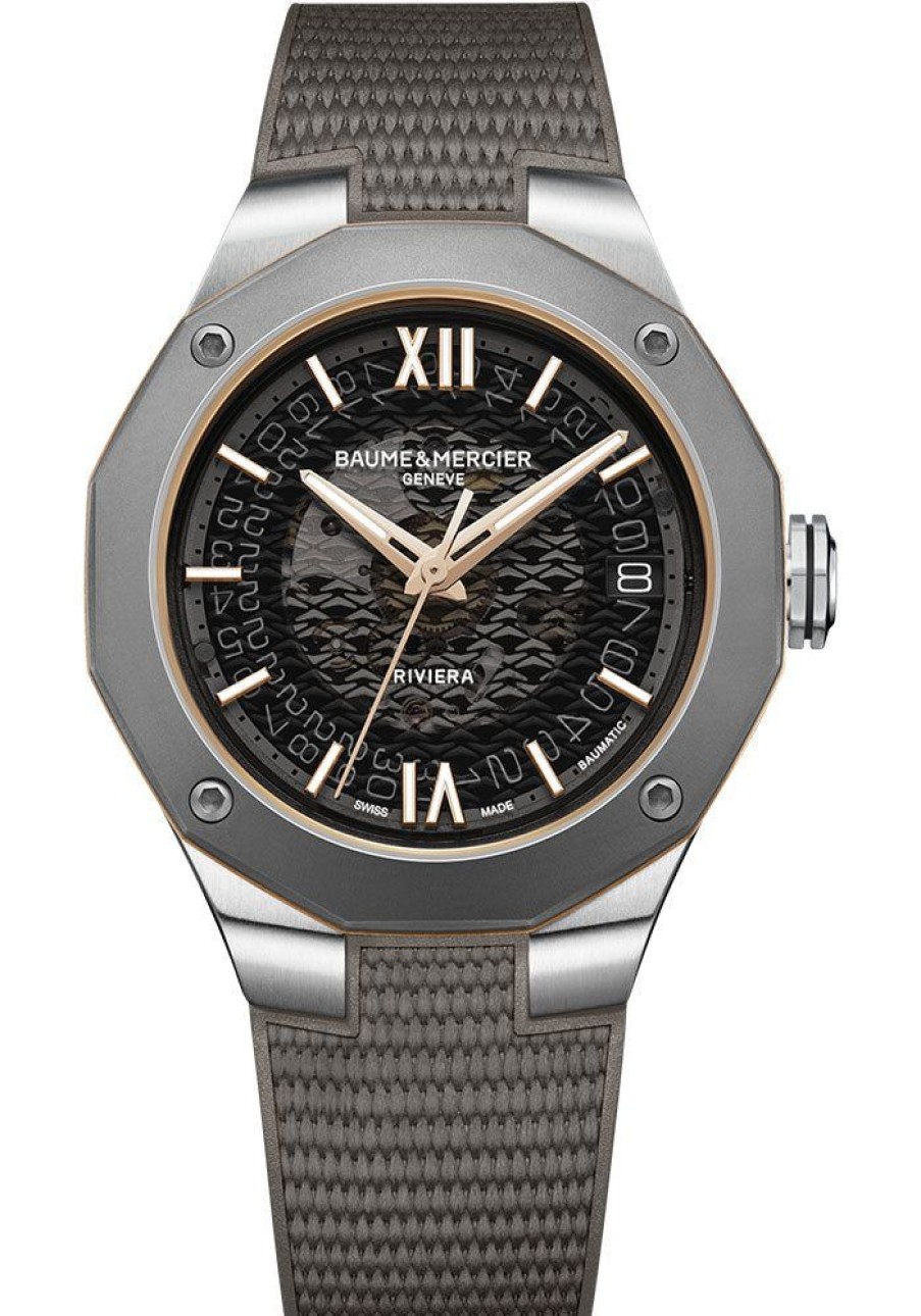 Watches Baume & Mercier | Steel Titanium Riviera 39Mm Watch