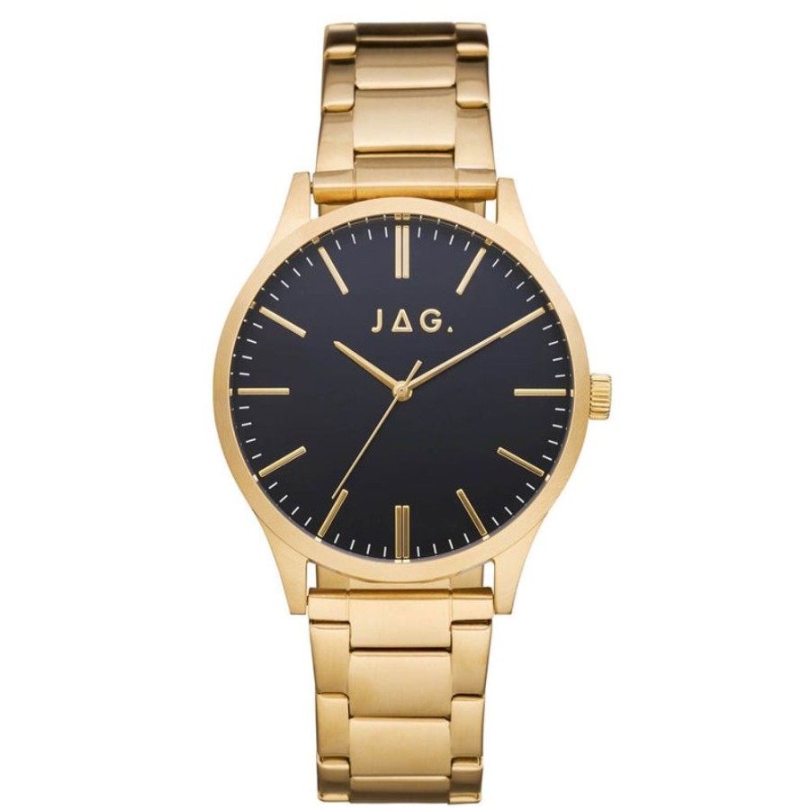 Watches Jag | Malcom Ii Black Dial 45Mm Watch