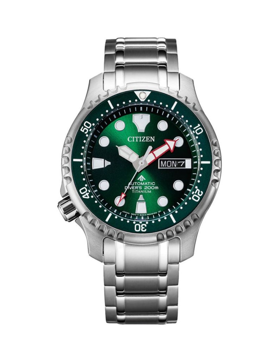 Watches Citizen | Automatic Titanium Green Dial Diver