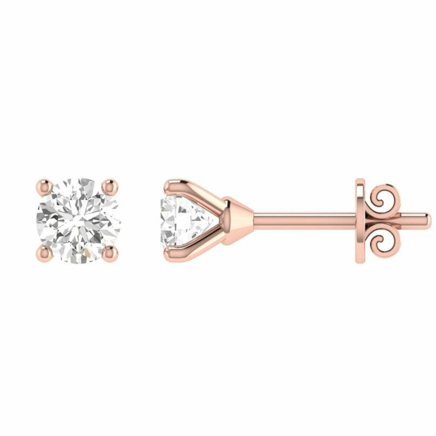 Jewellery Diamonds by WD | Diamond Stud Earrings With 0.10Ct Diamonds In 9K Rose Gold