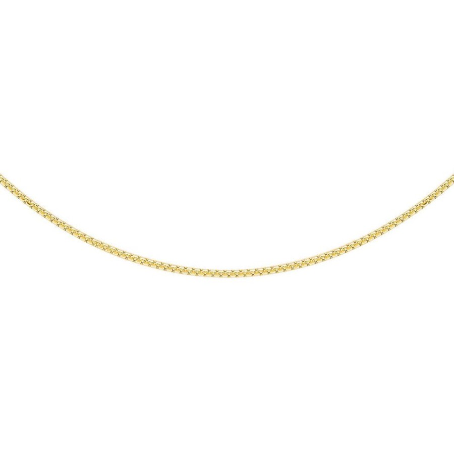 Jewellery Diamonds by WD | 9K Yellow Gold Diamond Cut Box Chain 40Cm