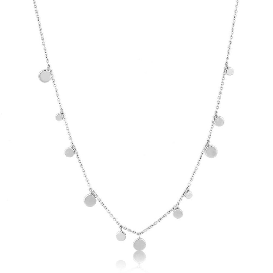 Jewellery Ania Haie | Geometry Mixed Discs Necklace - Silver