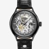 Watches Roamer | Swiss Made Competence Skeleton Iii Black Watch