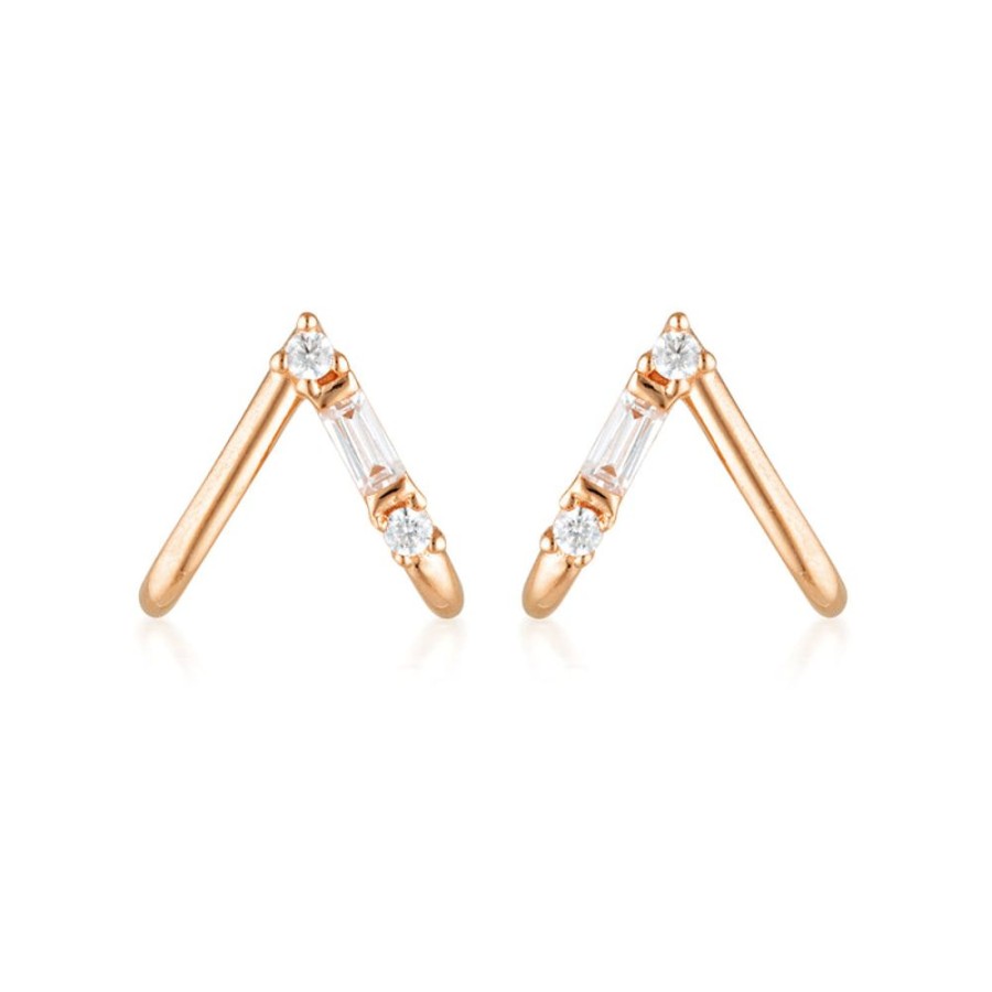 Jewellery Georgini | Georgini The Layered Edit Tiga Earrings Rose Gold