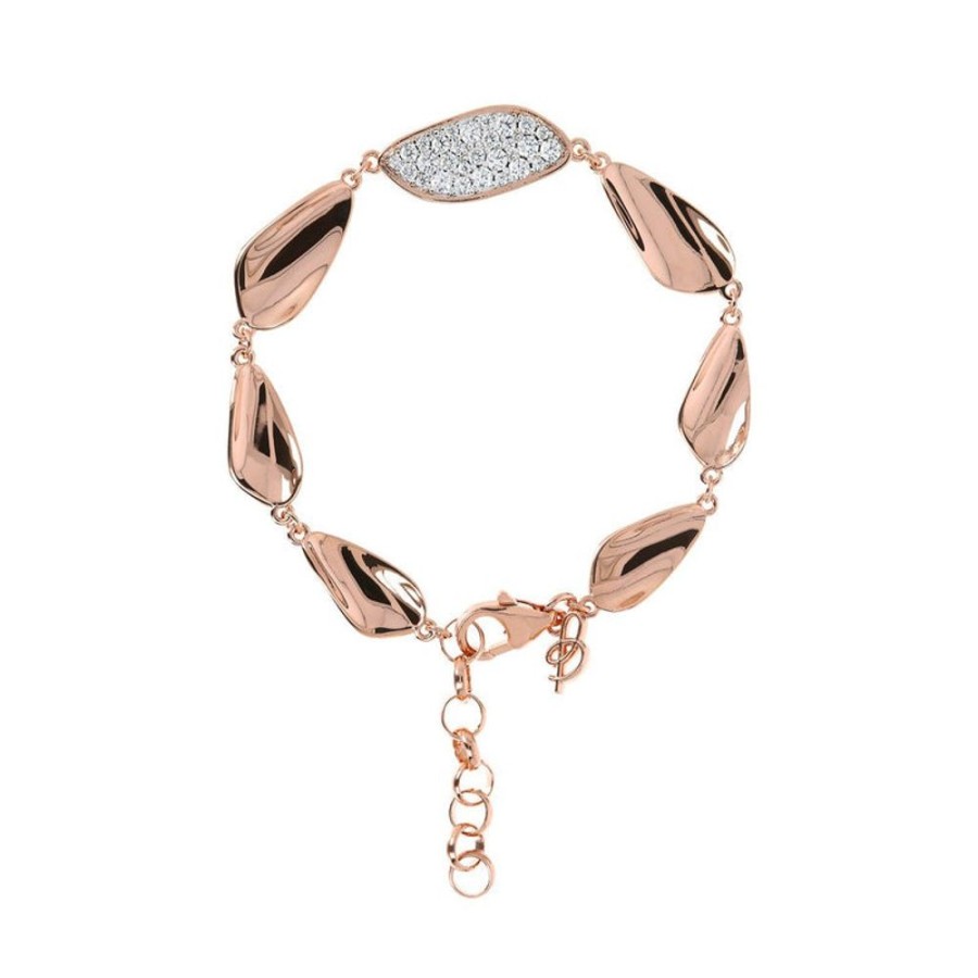 Jewellery Bronzallure | Leaves Bracelet Cubic Zirconia