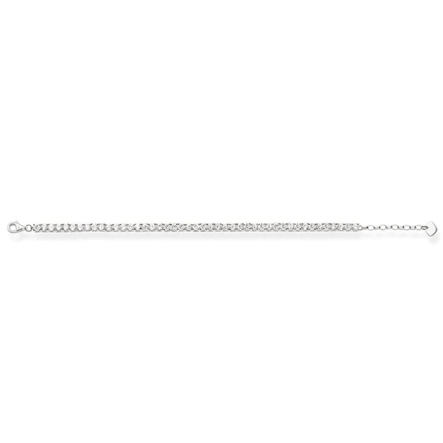 Jewellery Thomas Sabo Jewellery | Thomas Sabo Silver Cubic Zirconia Tennis Bracelet