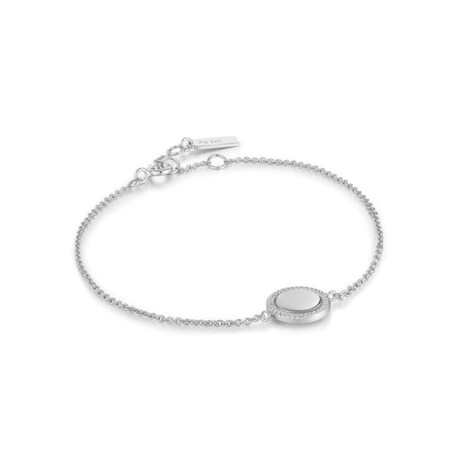 Jewellery Ania Haie | Silver Rope Disc Bracelet