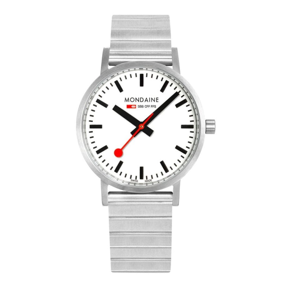 Watches Mondaine | Official Classic 40Mm Silver Stainless Steel Watch