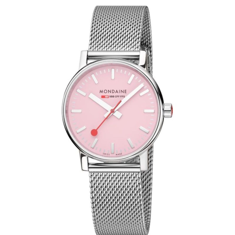 Watches Mondaine | Official Swiss Railways Evo2 35Mm Sunrise Pink Watch