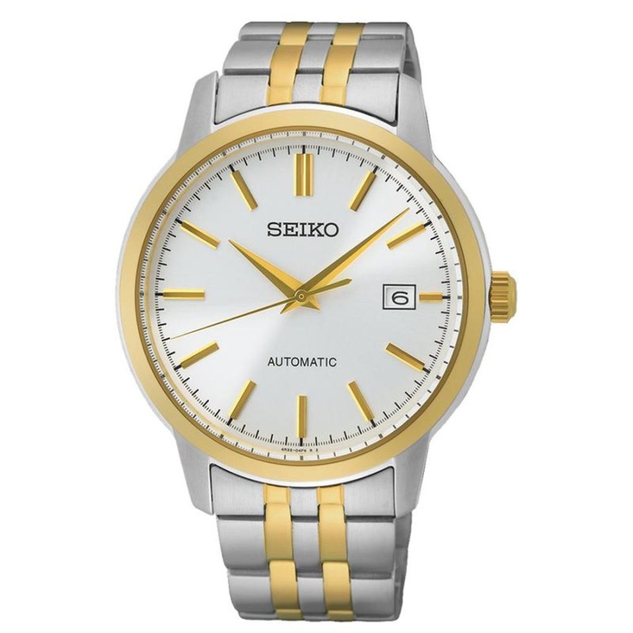 Watches Seiko | Essentials Automatic 100M Silver Dial Two Tone