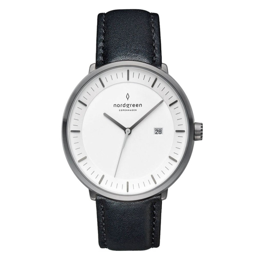 Watches Nordgreen | Men'S Philosopher 40Mm Black Watch