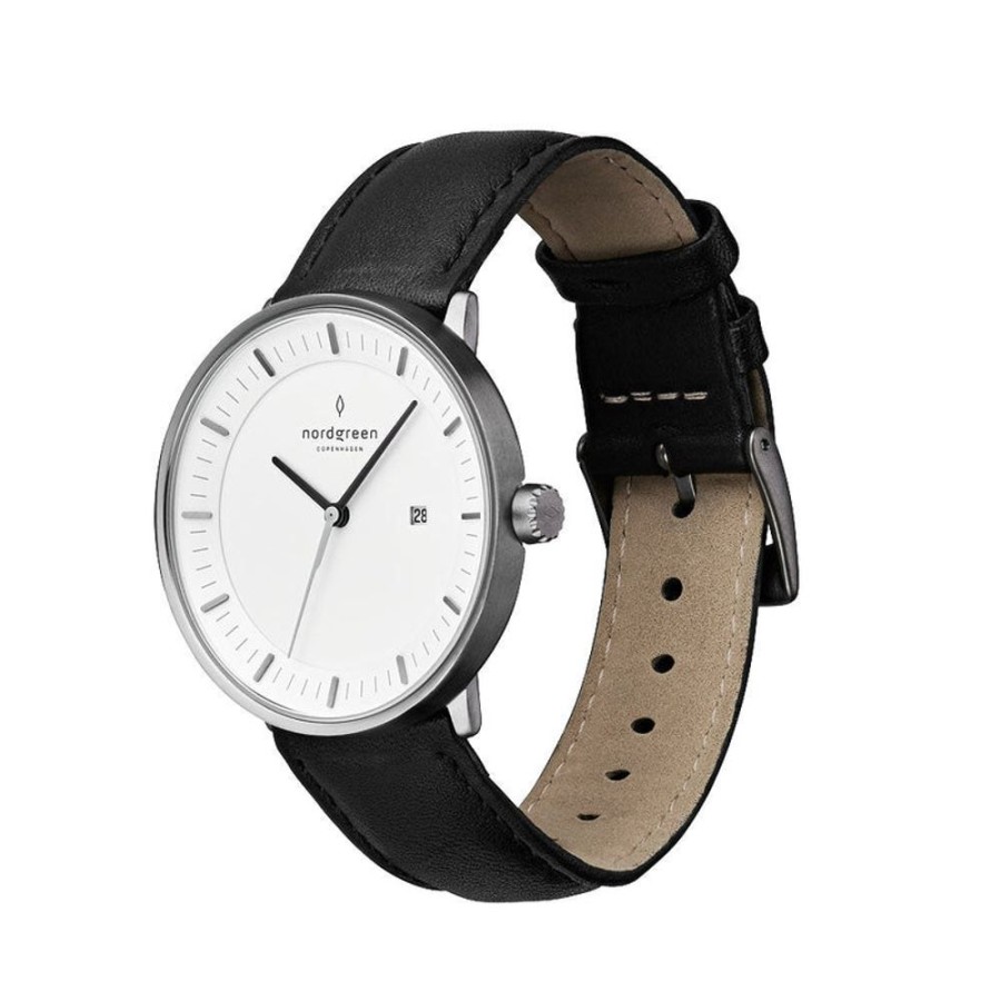 Watches Nordgreen | Men'S Philosopher 40Mm Black Watch