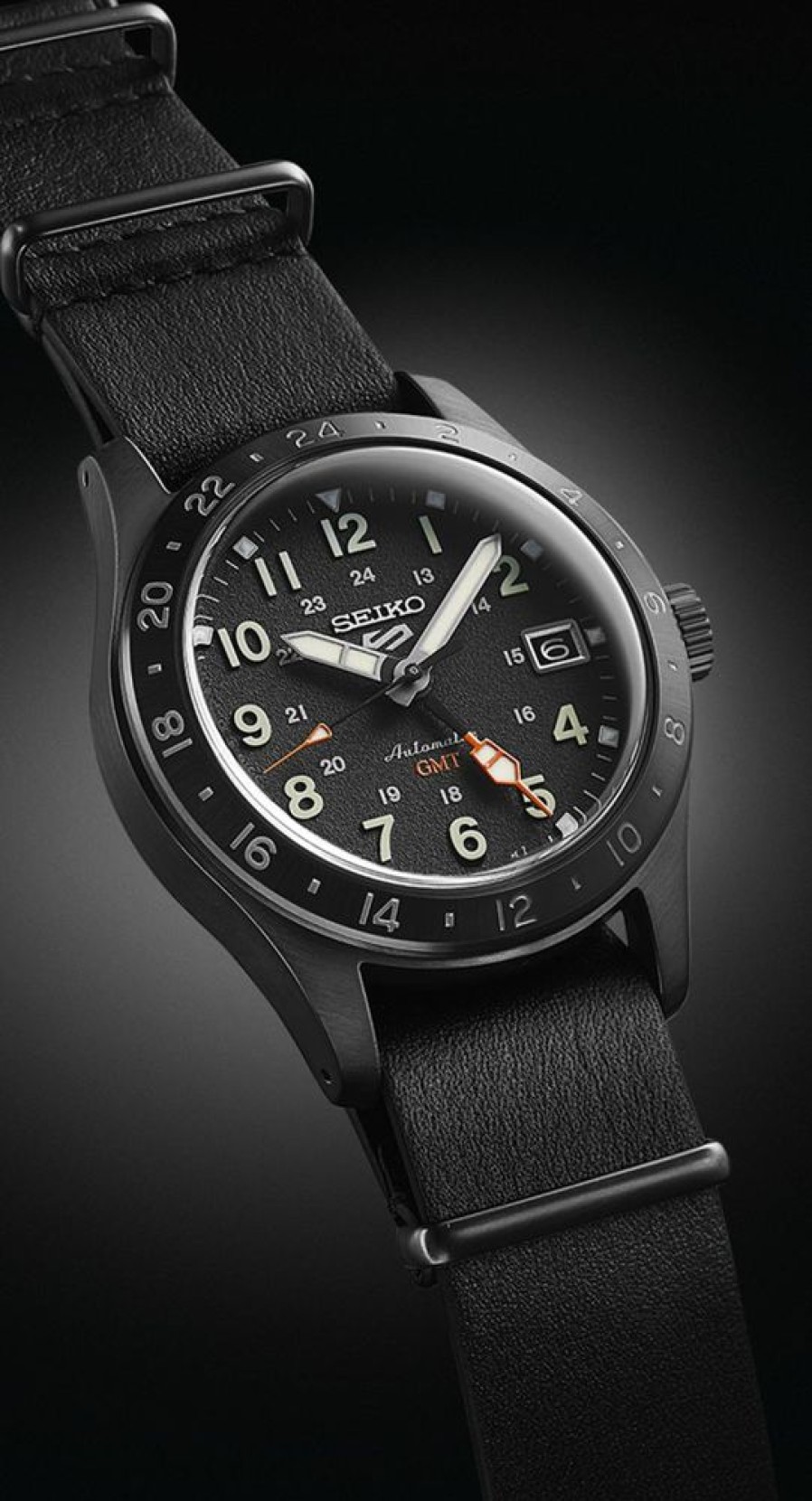 Watches Seiko | All Black Gmt Field Sports