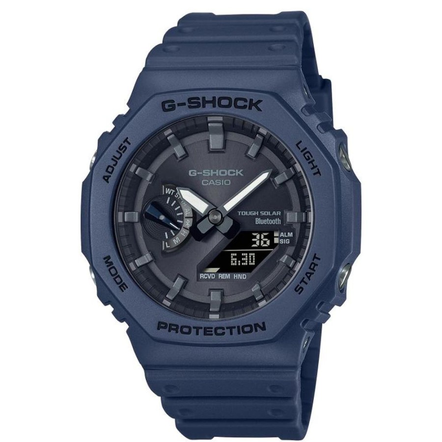 Watches G-Shock | Octagonal Blue Resin Band Watch