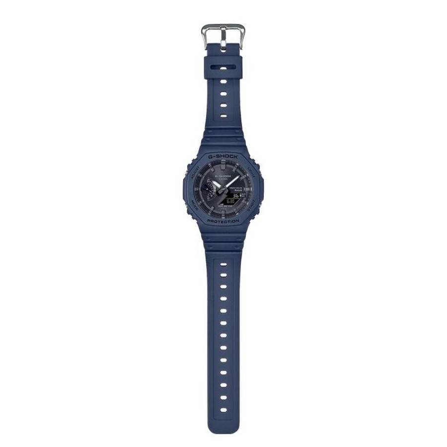 Watches G-Shock | Octagonal Blue Resin Band Watch