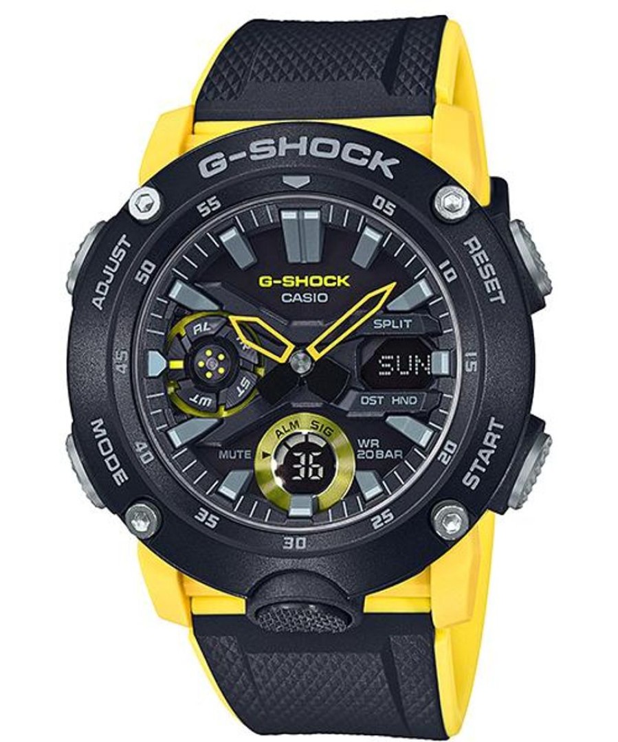 Watches G-Shock | G Shock Duo Carbon Core Black And Yellow