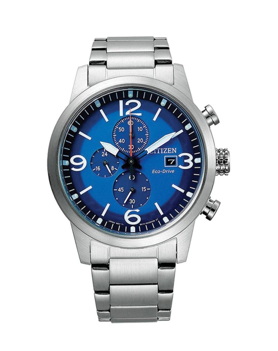 Watches Citizen | Blue Dial Chronograph Watch