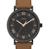 Watches Timex | Southview 41Mm Leather Black Dial Watch