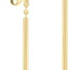 Jewellery Diamonds by WD | 9K Yellow Gold Round Bar Drop Earrings 41Mm