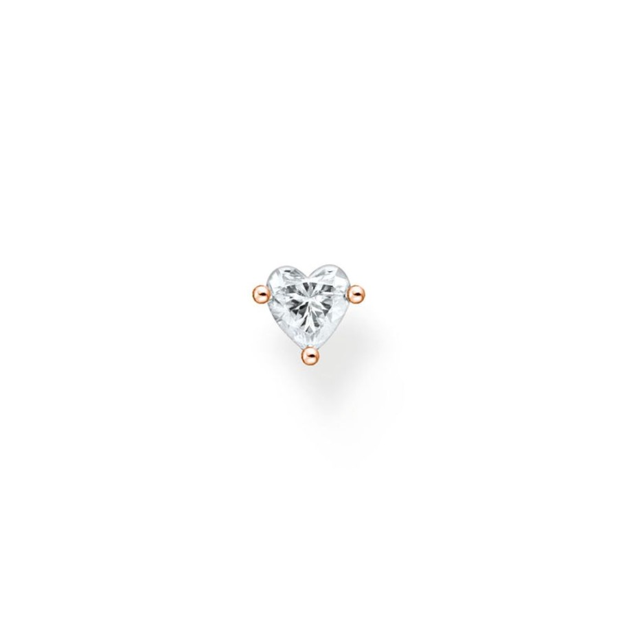 Jewellery Thomas Sabo | Single Ear Stud Heart Rose Gold