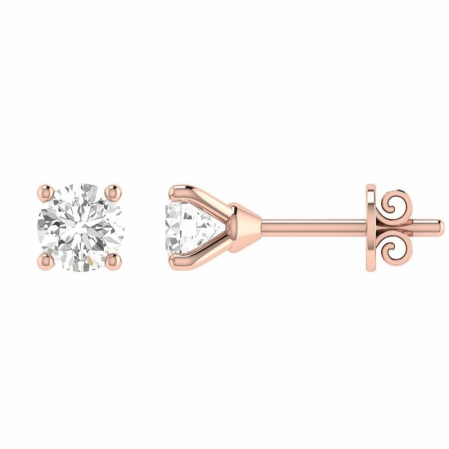 Jewellery Diamonds by WD | Diamond Stud Earrings With 0.30Ct Diamonds In 18K Rose Gold