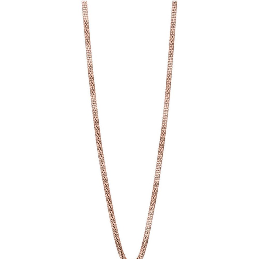 Jewellery Bering | Bering Arctic Symphony Polished Rose Gold Necklace 45Cm