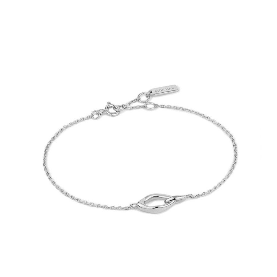 Jewellery Ania Haie | Silver Wave Link Bracelet