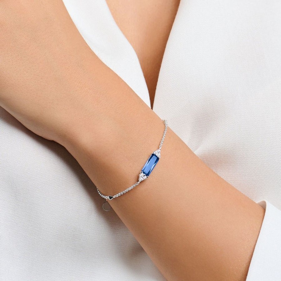 Jewellery Thomas Sabo | Thomas Sabo Bracelet With Blue Stone