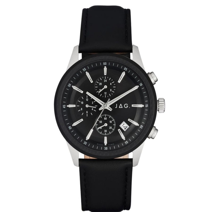 Watches Jag | Jamieson Black Dial 42Mm Watch