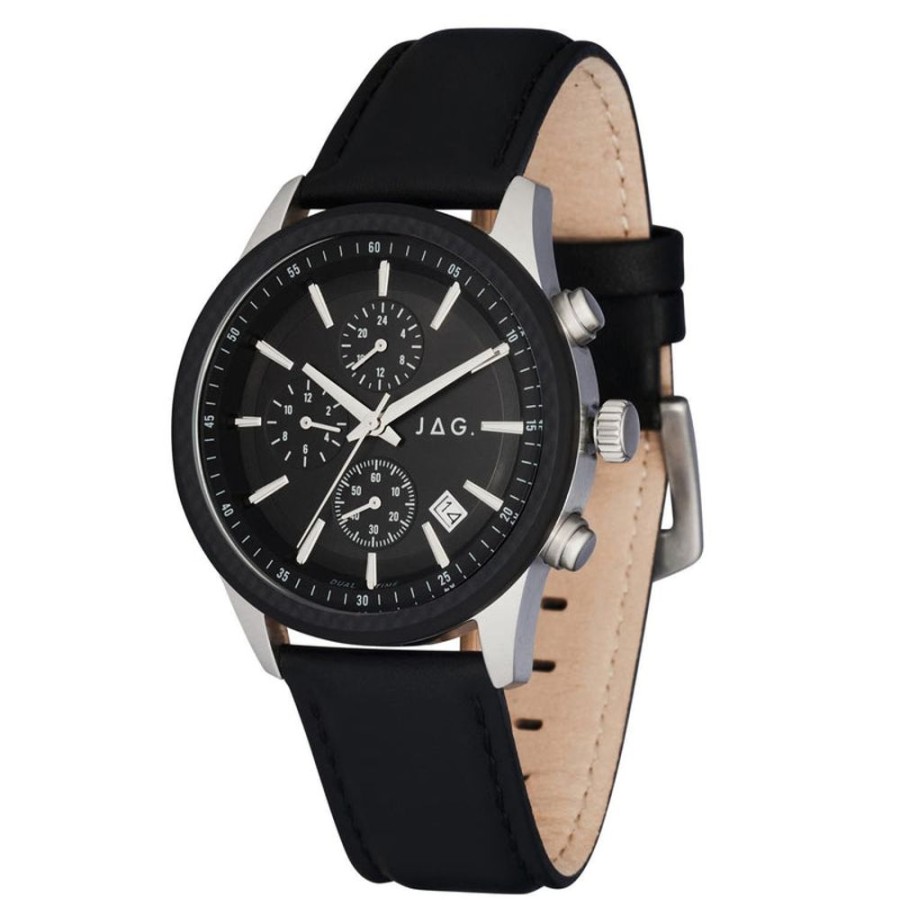 Watches Jag | Jamieson Black Dial 42Mm Watch