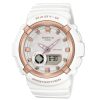 Watches Casio | Baby-G Duo Metallic Accents White Resin Band Watch