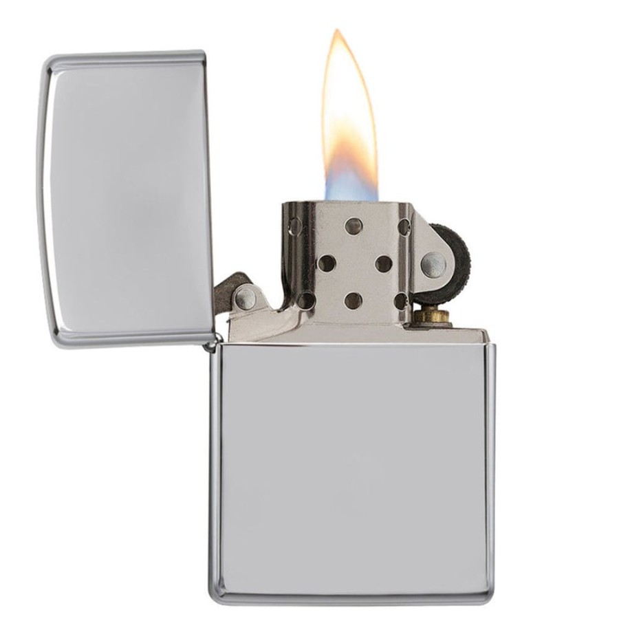 Accessories Zippo | Zippo 250 High Polish Chrome Lighter