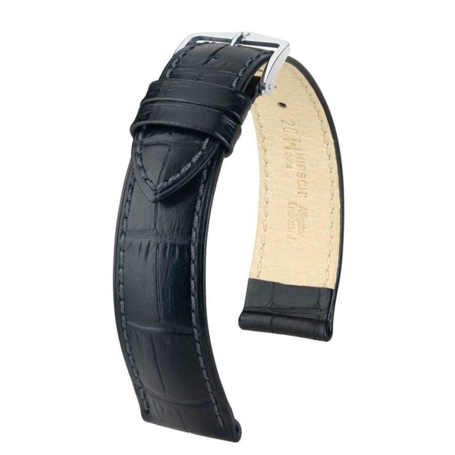 Accessories HIRSCH | Hirsch Duke M Finest Italian Black Leather Band