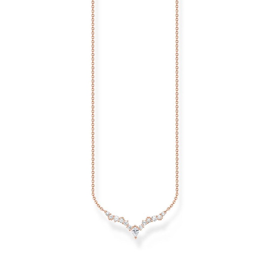 Jewellery Thomas Sabo | Thomas Sabo Necklace Ice Crystals Rose Gold