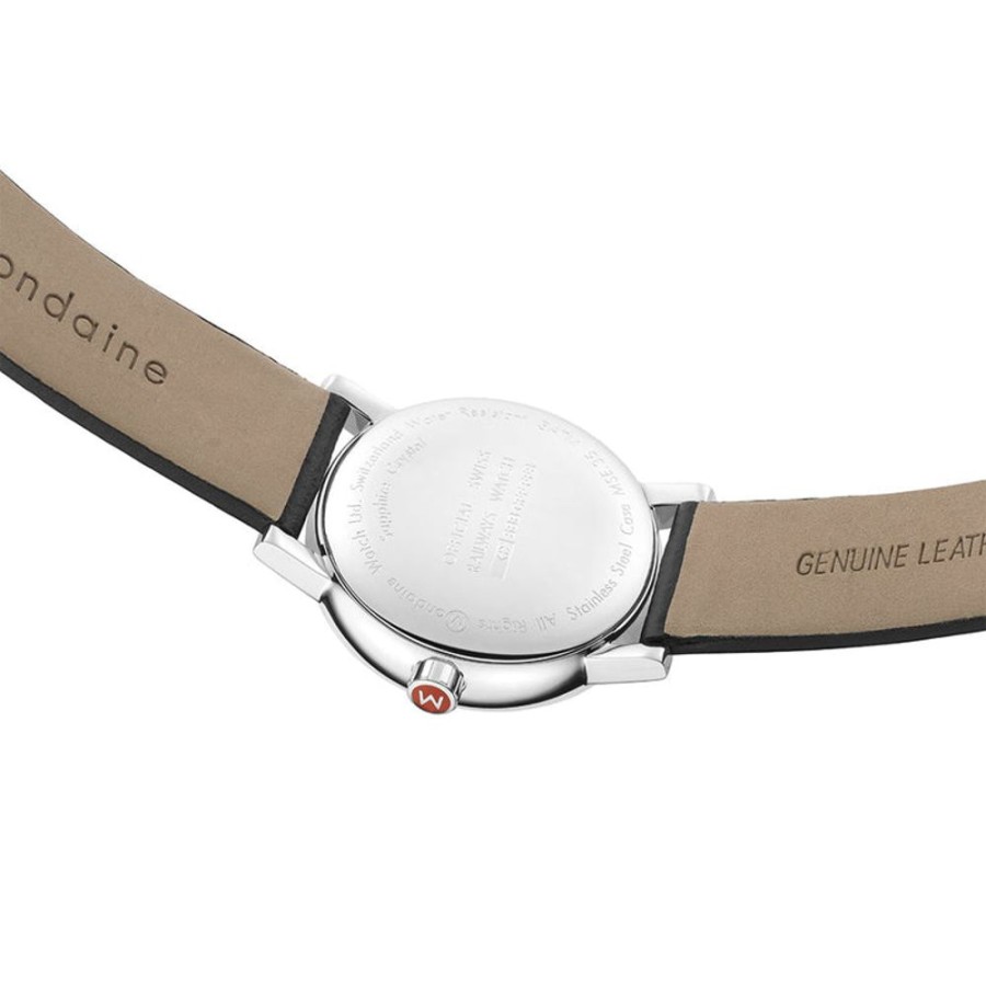 Watches Mondaine | Evo2 35Mm White Dial Leather Watch