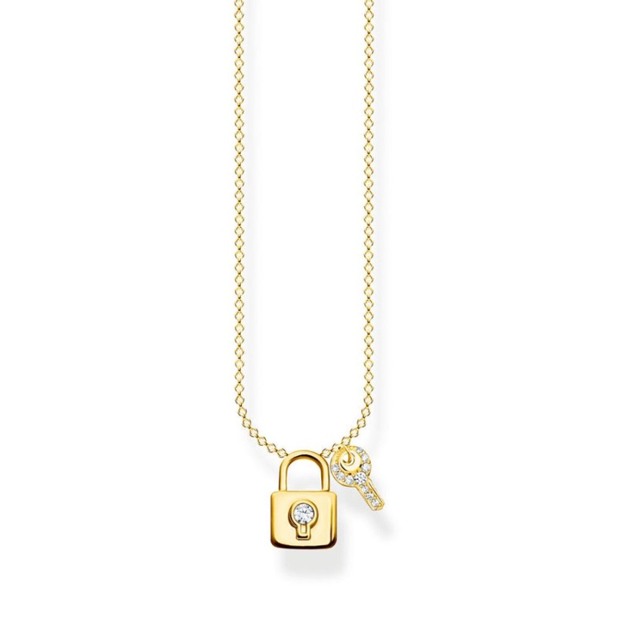 Jewellery Thomas Sabo | Necklace Lock With Key Gold