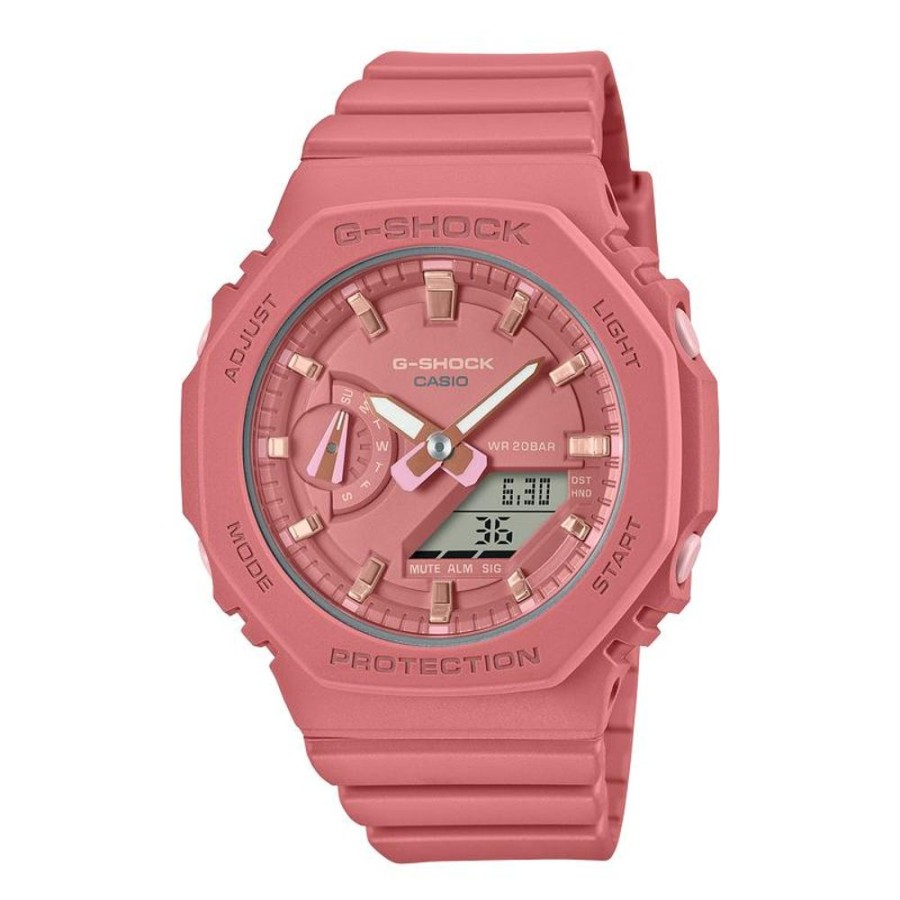 Watches G-Shock | Digital Pink Resin Band Watch