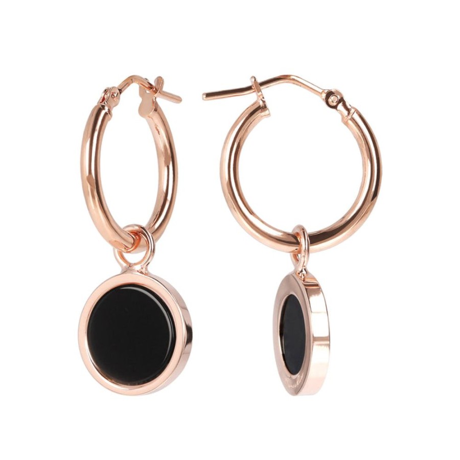 Jewellery Bronzallure | Stone Disc Charm Earrings