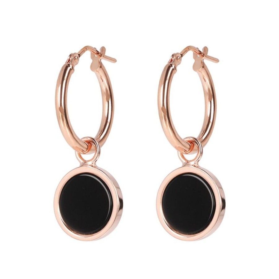 Jewellery Bronzallure | Stone Disc Charm Earrings