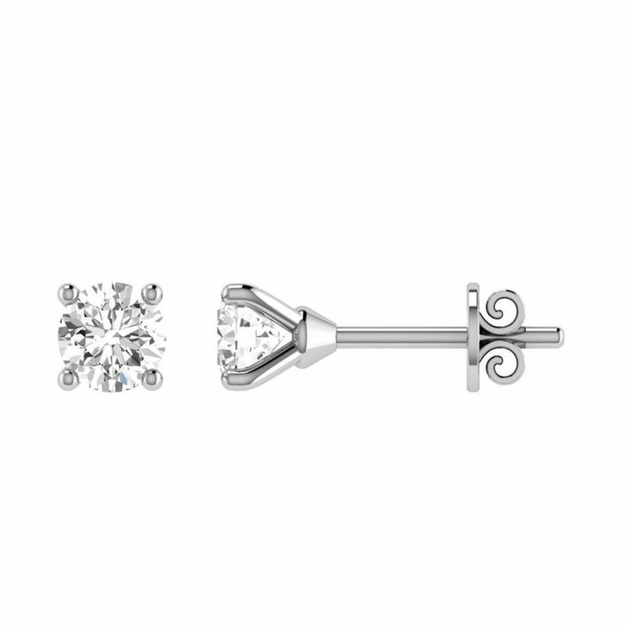 Jewellery Diamonds by WD | Diamond Stud Earrings With 0.80Ct Diamonds In 18K White Gold