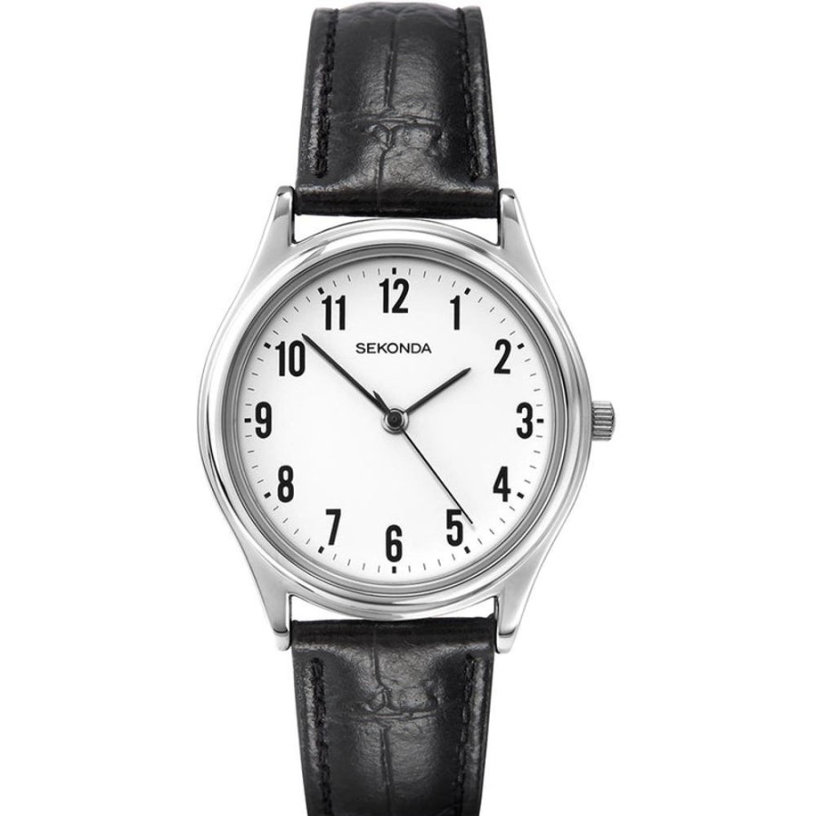 Watches Sekonda | White Dial Leather Strap