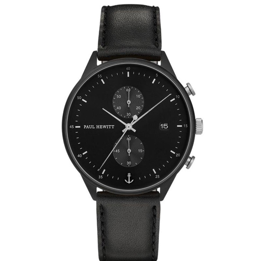 Watches Paul Hewitt | Chrono Black Sunray Watch