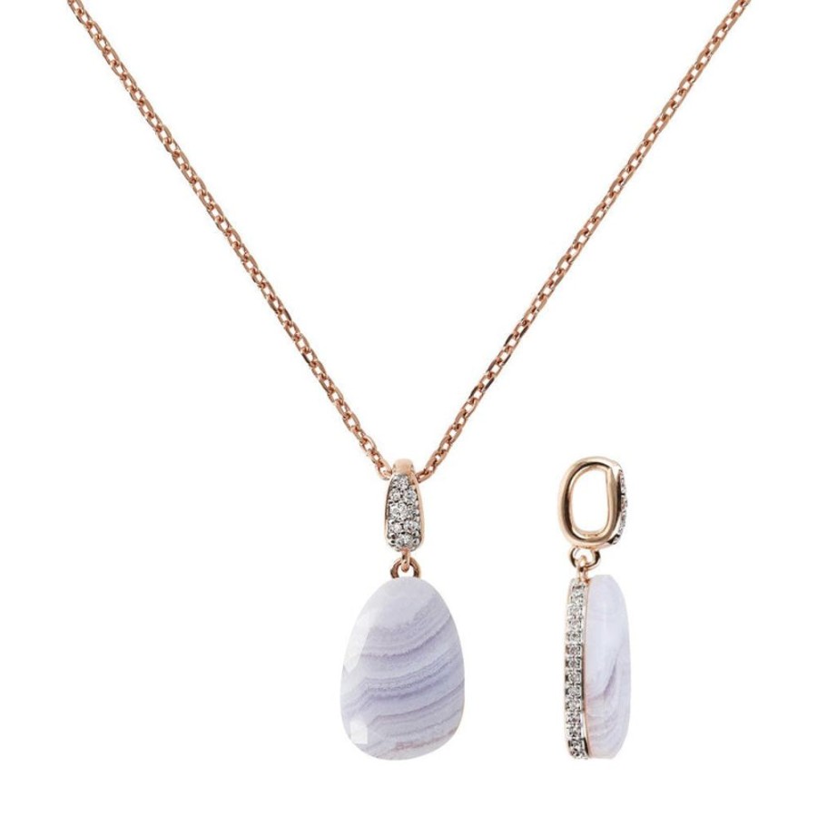 Jewellery Bronzallure | Necklace With Stone Pendant And Pave Details