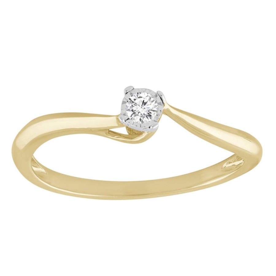 Jewellery Diamonds by WD | Solitaire Ring With 0.05Ct Diamond In 9K Yellow Gold